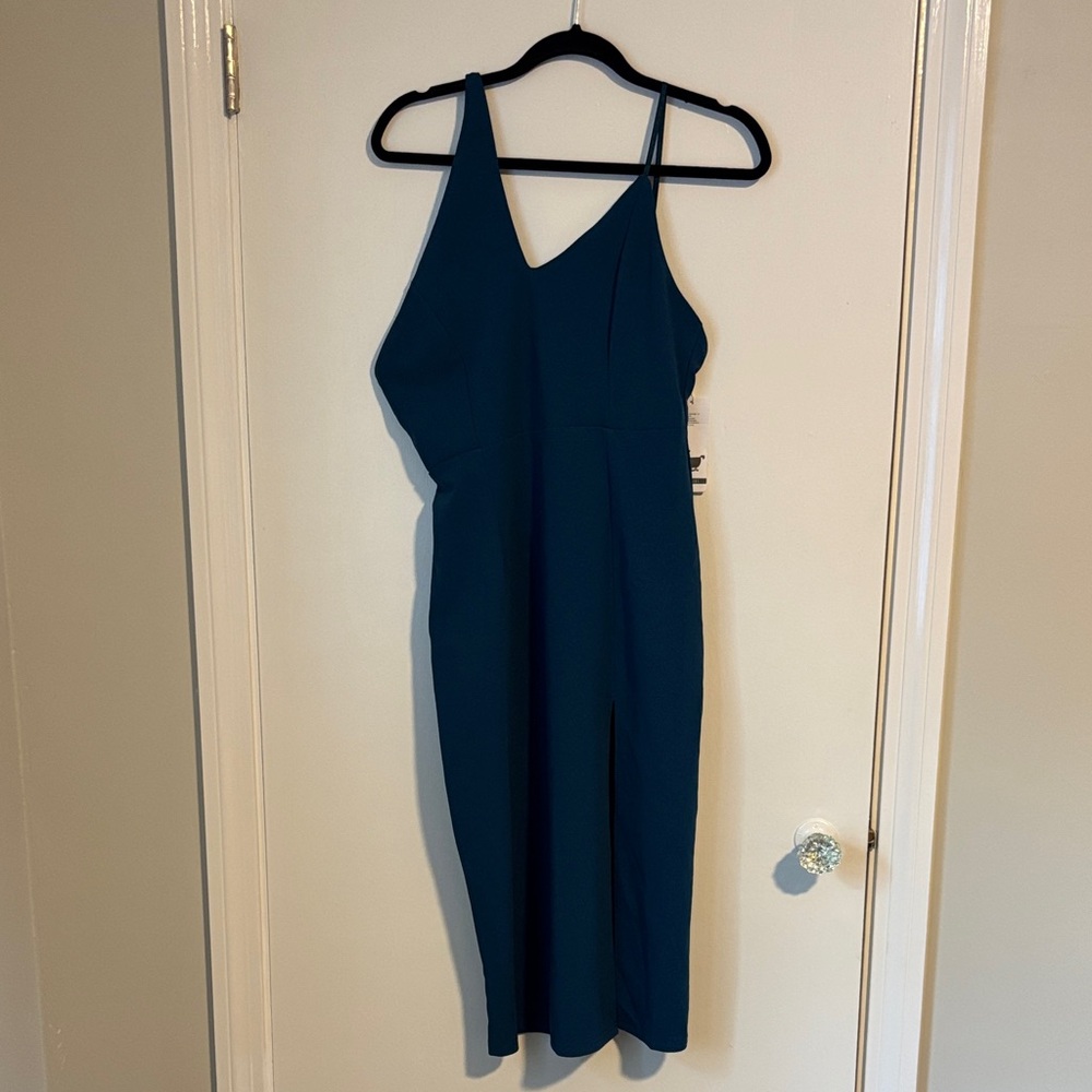 Tsher Elegant Blue Asymmetrical Dress